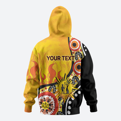 Australia Bushfire Aboriginal Personalised Hoodie Bush Fire Dreaming