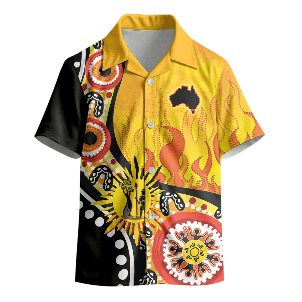 Australia Bushfire Aboriginal Personalised Kid Hawaiian Shirt Bush Fire Dreaming