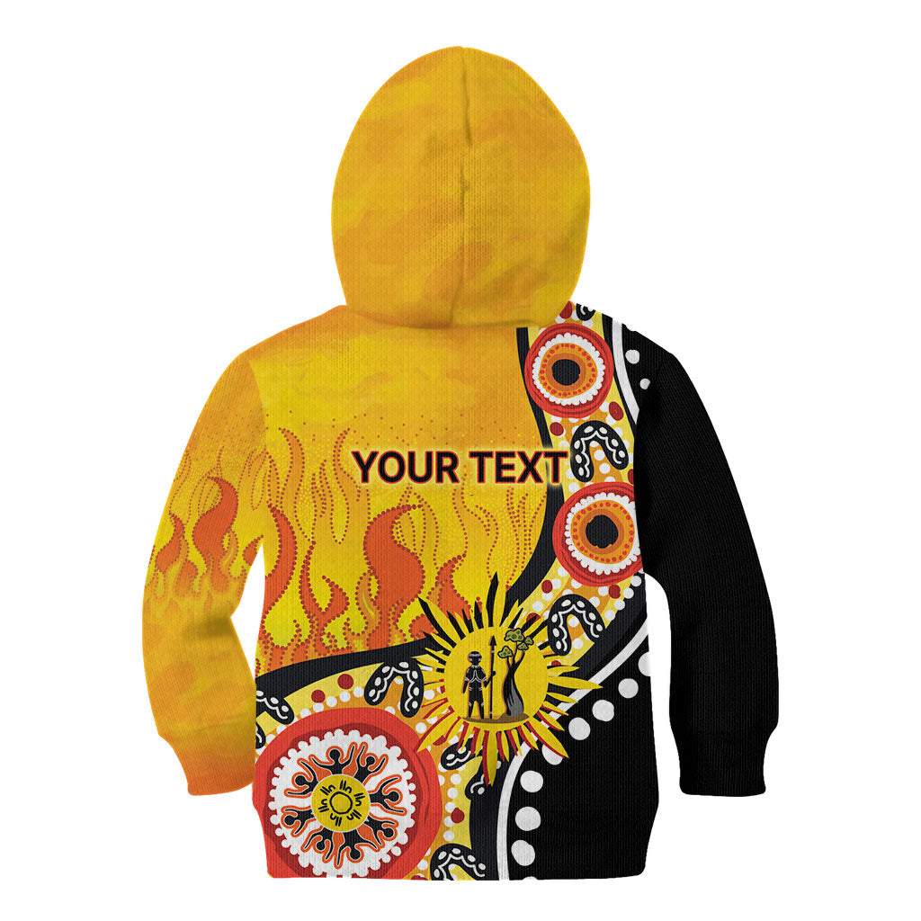 Australia Bushfire Aboriginal Personalised Kid Hoodie Bush Fire Dreaming