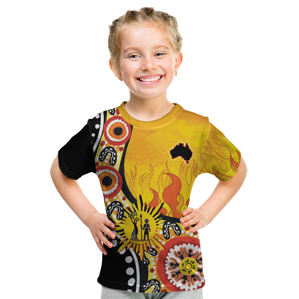 Australia Bushfire Aboriginal Personalised Kid T Shirt Bush Fire Dreaming