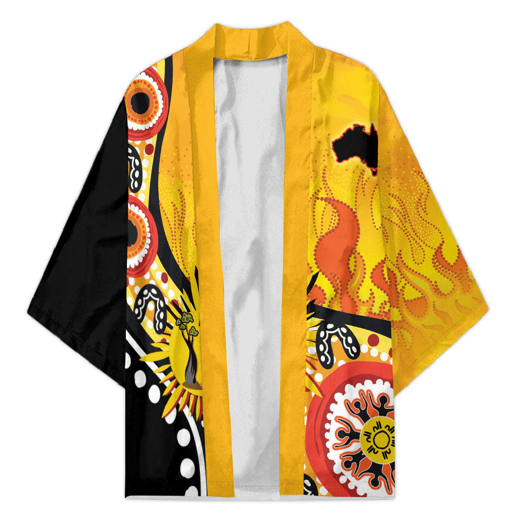 Australia Bushfire Aboriginal Personalised Kimono Bush Fire Dreaming