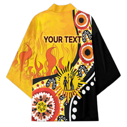 Australia Bushfire Aboriginal Personalised Kimono Bush Fire Dreaming