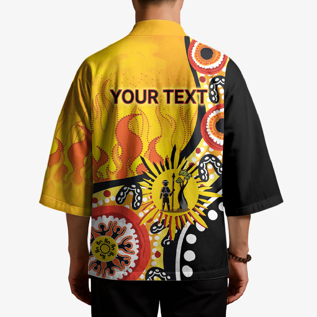 Australia Bushfire Aboriginal Personalised Kimono Bush Fire Dreaming