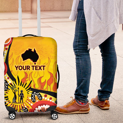 Australia Bushfire Aboriginal Personalised Luggage Cover Bush Fire Dreaming