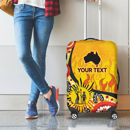 Australia Bushfire Aboriginal Personalised Luggage Cover Bush Fire Dreaming