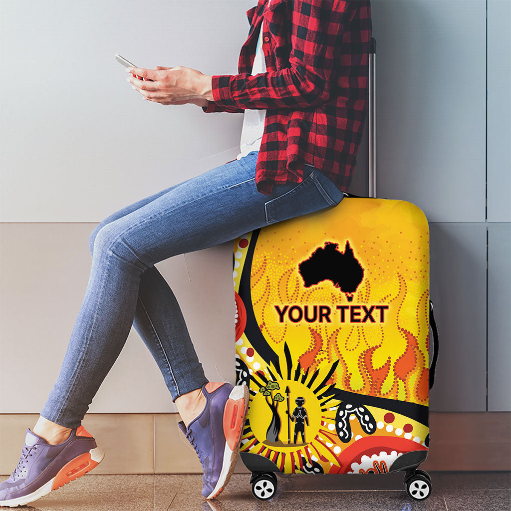 Australia Bushfire Aboriginal Personalised Luggage Cover Bush Fire Dreaming