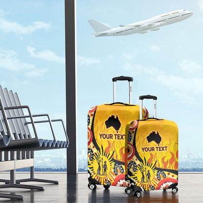 Australia Bushfire Aboriginal Personalised Luggage Cover Bush Fire Dreaming