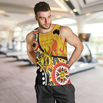 Australia Bushfire Aboriginal Personalised Men Tank Top Bush Fire Dreaming
