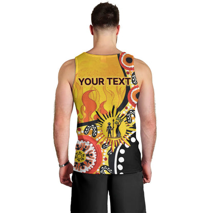Australia Bushfire Aboriginal Personalised Men Tank Top Bush Fire Dreaming