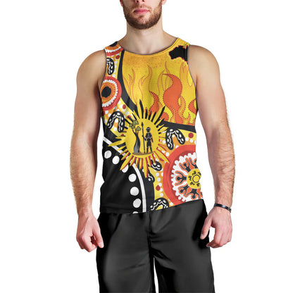 Australia Bushfire Aboriginal Personalised Men Tank Top Bush Fire Dreaming