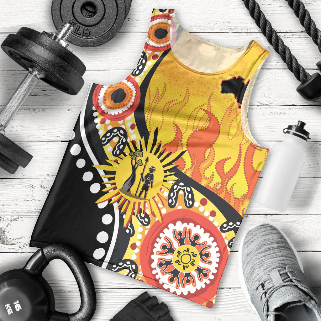 Australia Bushfire Aboriginal Personalised Men Tank Top Bush Fire Dreaming