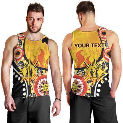 Australia Bushfire Aboriginal Personalised Men Tank Top Bush Fire Dreaming