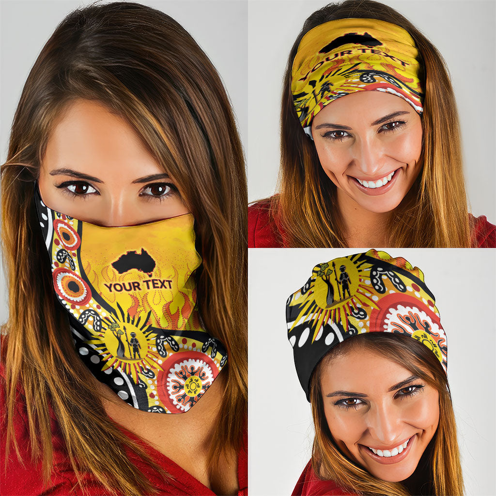 Australia Bushfire Aboriginal Personalised Neck Gaiter Bush Fire Dreaming