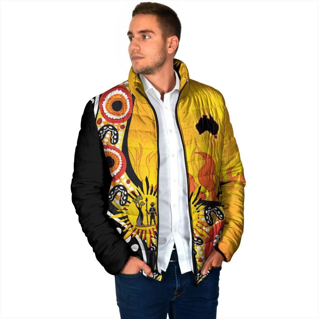 Australia Bushfire Aboriginal Personalised Padded Jacket Bush Fire Dreaming