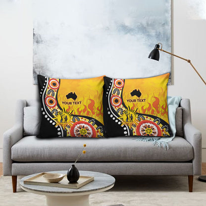 Australia Bushfire Aboriginal Personalised Pillow Cover Bush Fire Dreaming