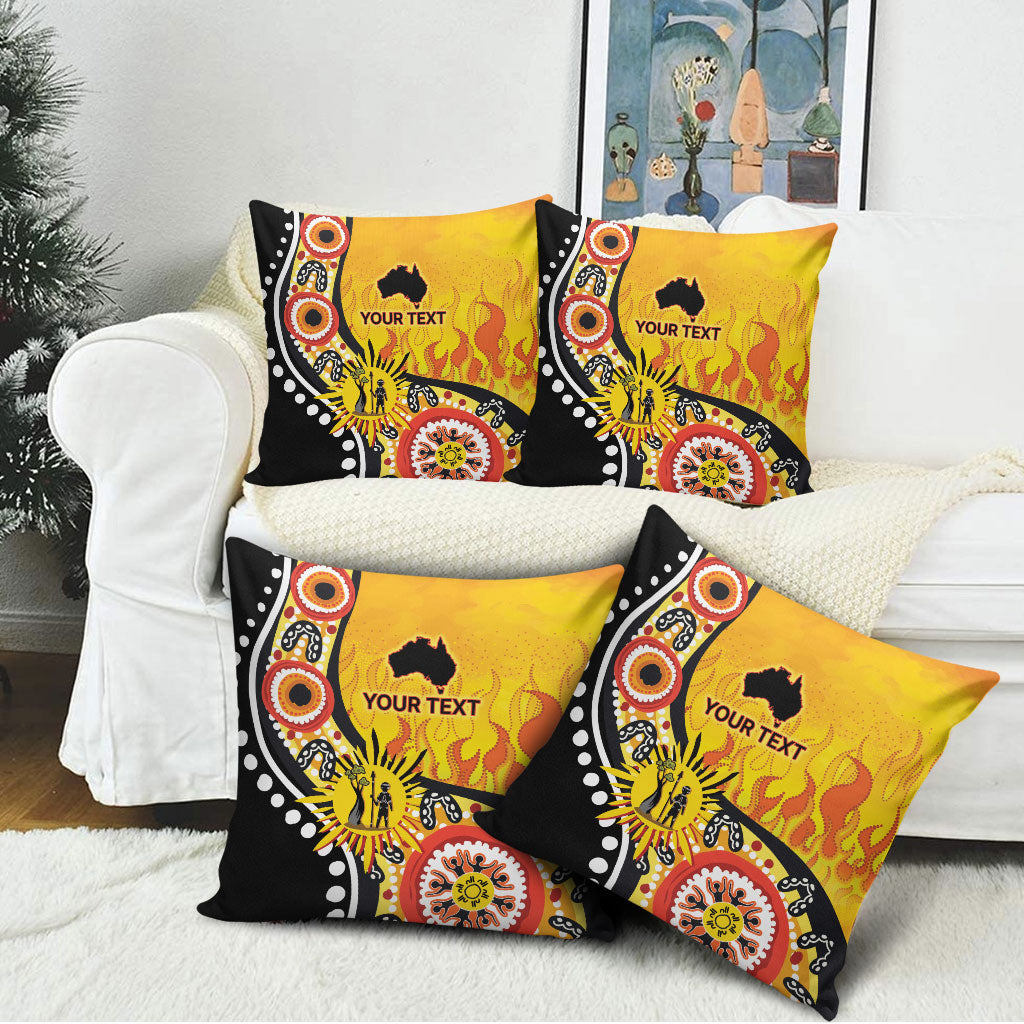 Australia Bushfire Aboriginal Personalised Pillow Cover Bush Fire Dreaming