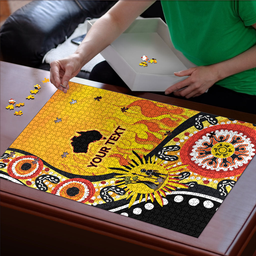 Australia Bushfire Aboriginal Personalised Puzzle Bush Fire Dreaming