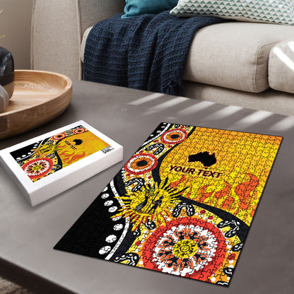 Australia Bushfire Aboriginal Personalised Puzzle Bush Fire Dreaming