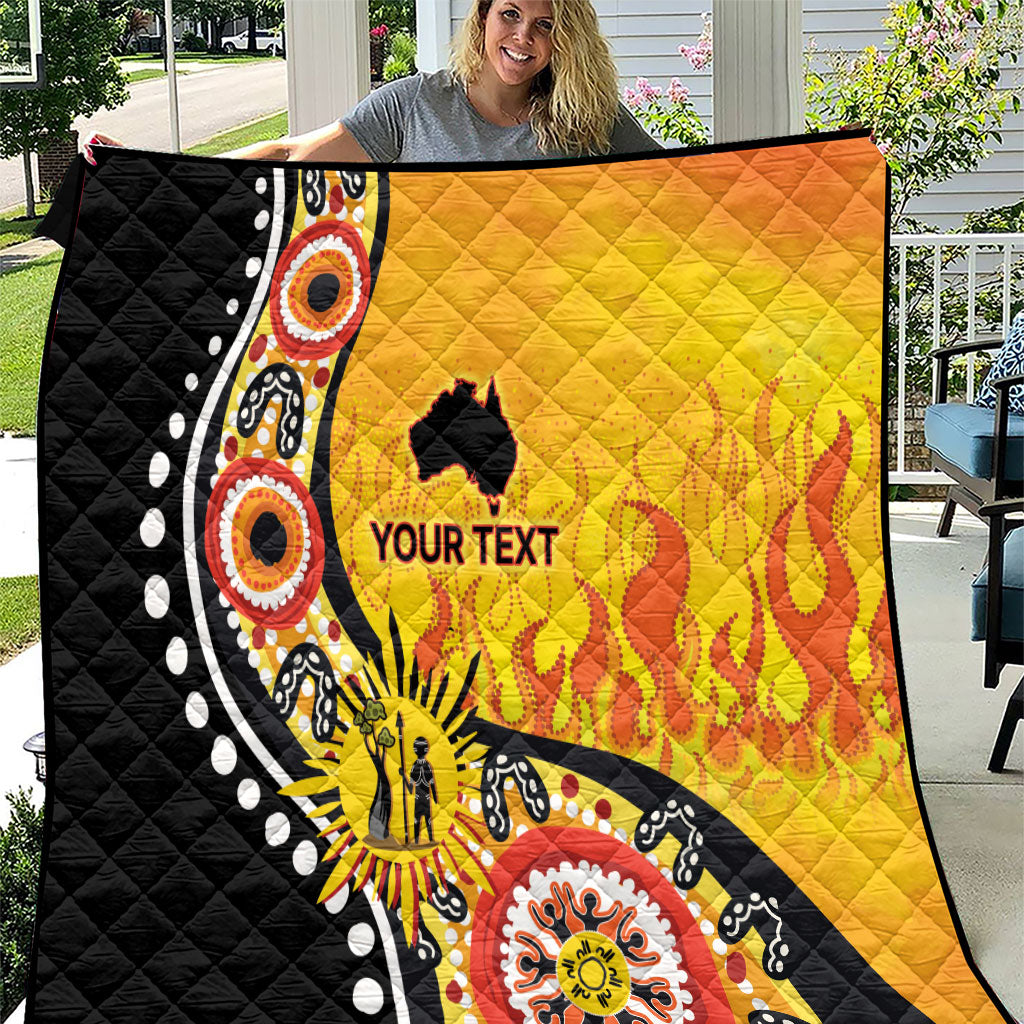 Australia Bushfire Aboriginal Personalised Quilt Bush Fire Dreaming