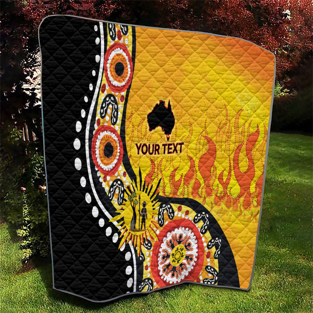 Australia Bushfire Aboriginal Personalised Quilt Bush Fire Dreaming