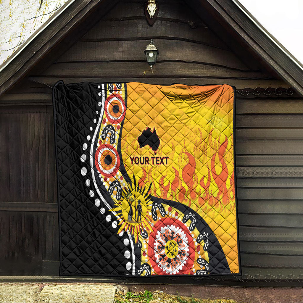 Australia Bushfire Aboriginal Personalised Quilt Bush Fire Dreaming
