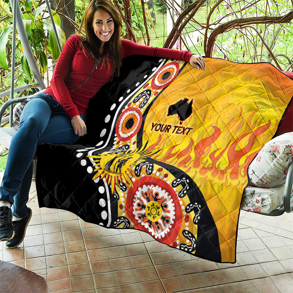 Australia Bushfire Aboriginal Personalised Quilt Bush Fire Dreaming