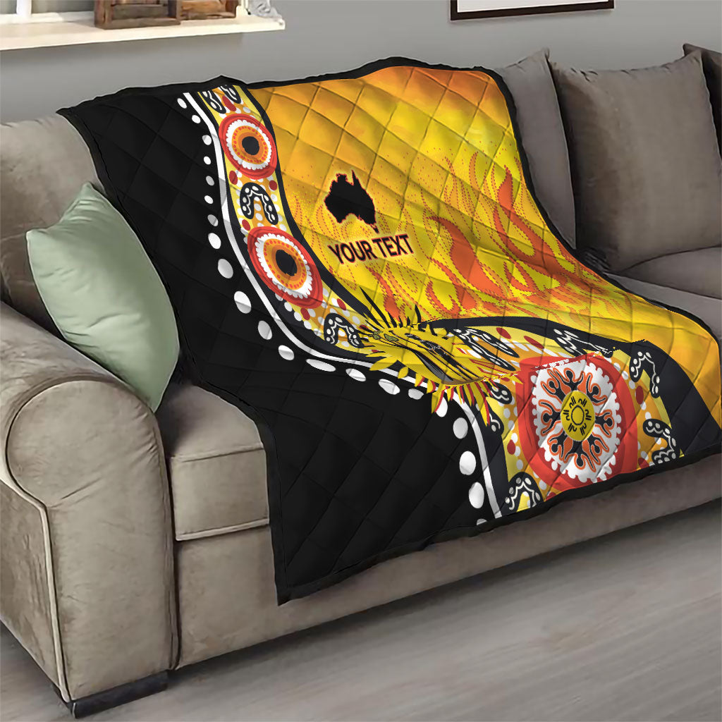 Australia Bushfire Aboriginal Personalised Quilt Bush Fire Dreaming
