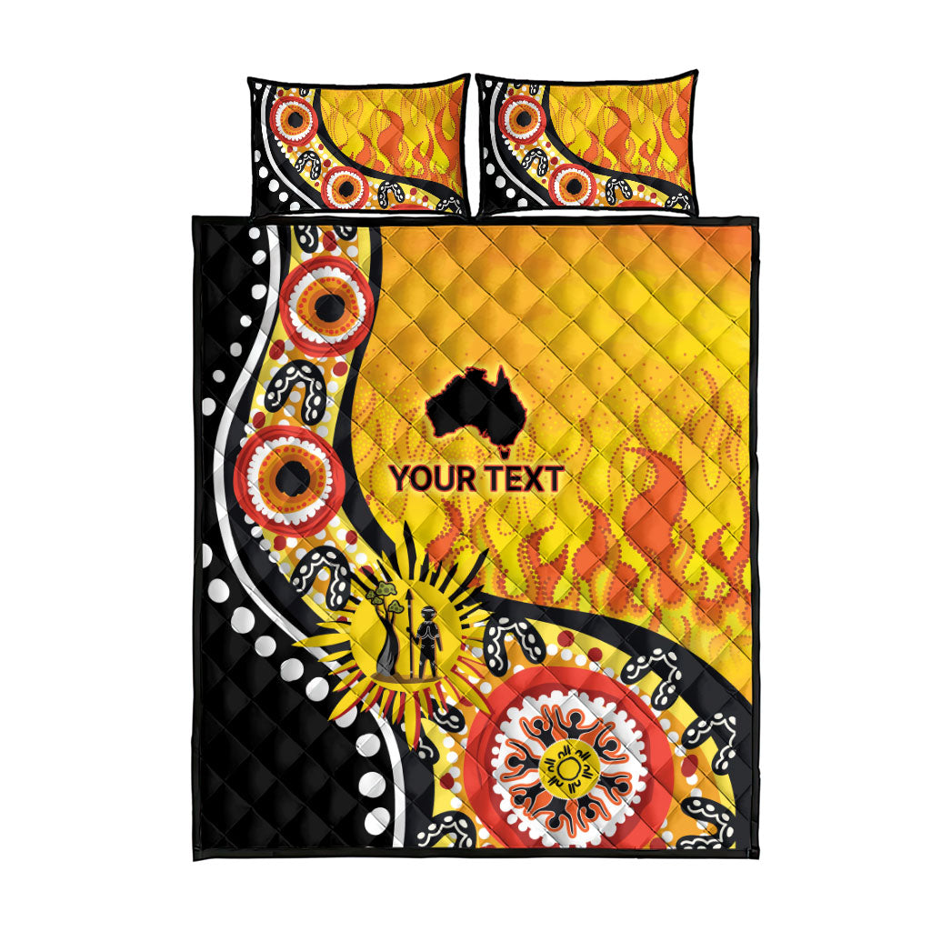 Australia Bushfire Aboriginal Personalised Quilt Bed Set Bush Fire Dreaming