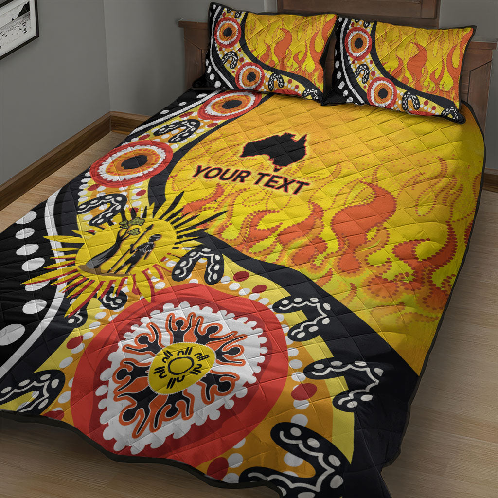 Australia Bushfire Aboriginal Personalised Quilt Bed Set Bush Fire Dreaming