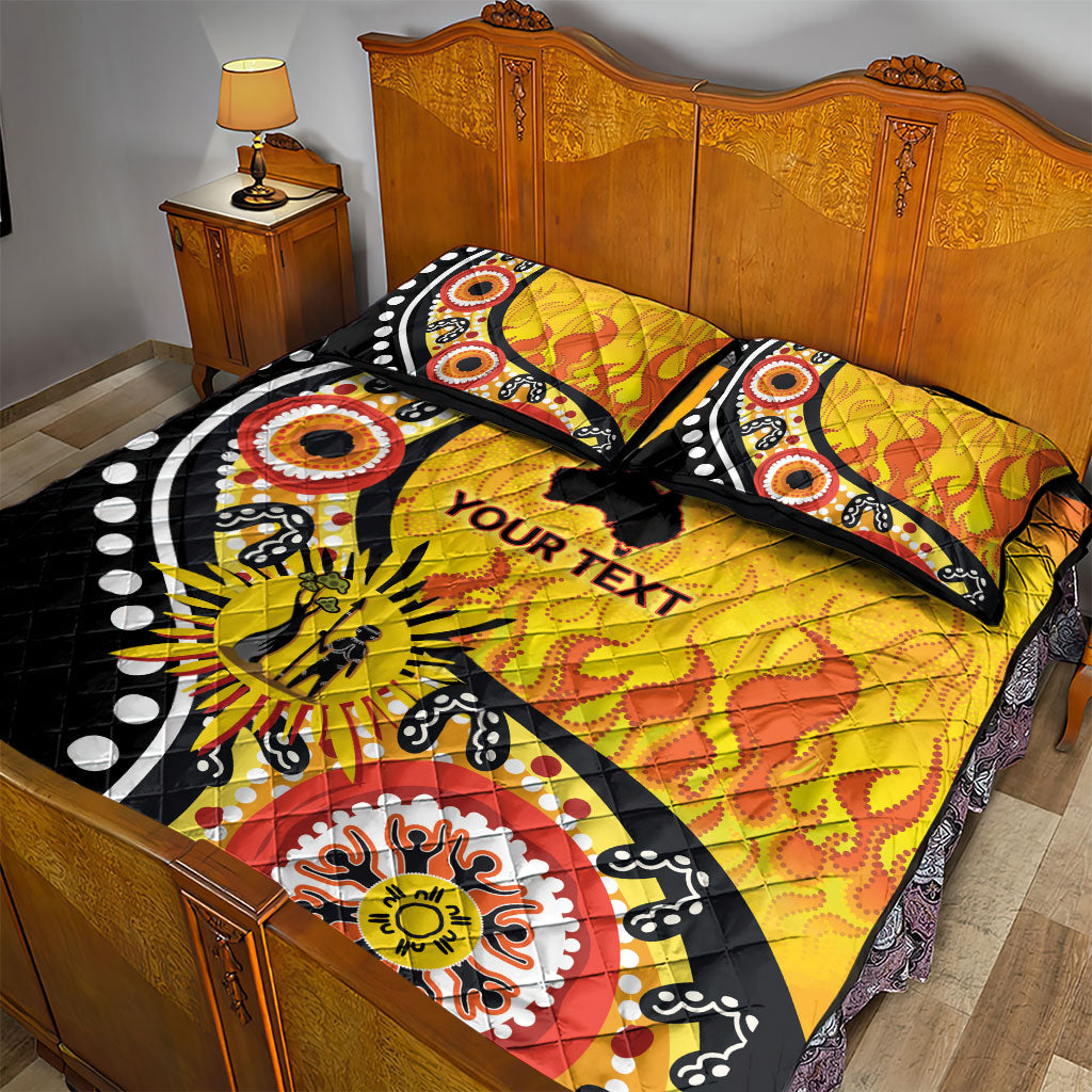Australia Bushfire Aboriginal Personalised Quilt Bed Set Bush Fire Dreaming