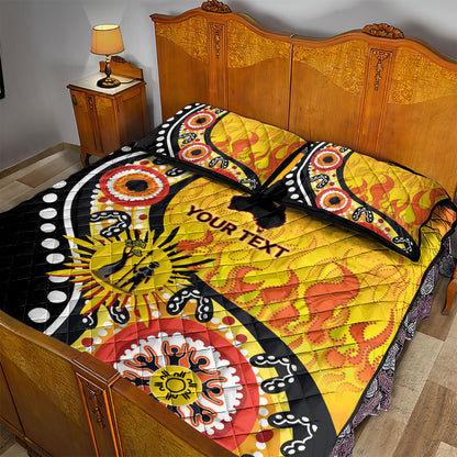 Australia Bushfire Aboriginal Personalised Quilt Bed Set Bush Fire Dreaming