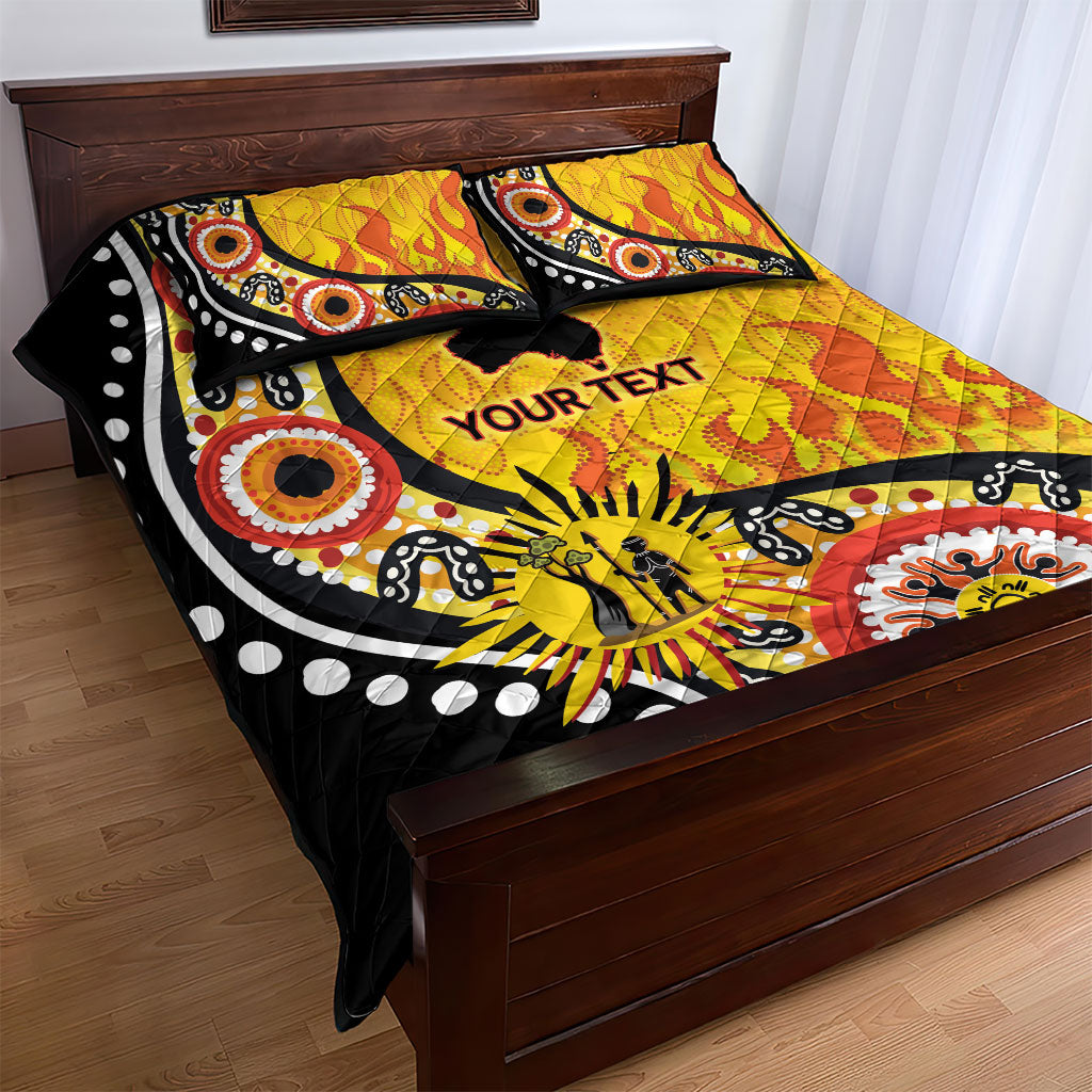 Australia Bushfire Aboriginal Personalised Quilt Bed Set Bush Fire Dreaming