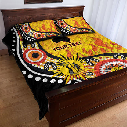 Australia Bushfire Aboriginal Personalised Quilt Bed Set Bush Fire Dreaming