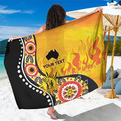 Australia Bushfire Aboriginal Personalised Sarong Bush Fire Dreaming