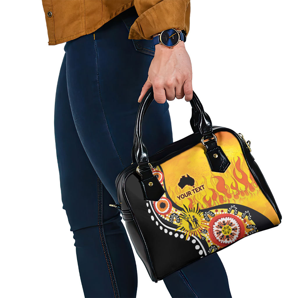 Australia Bushfire Aboriginal Personalised Shoulder Handbag Bush Fire Dreaming