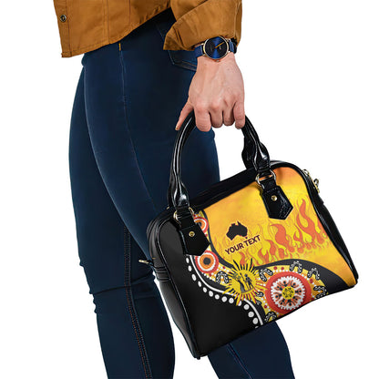 Australia Bushfire Aboriginal Personalised Shoulder Handbag Bush Fire Dreaming