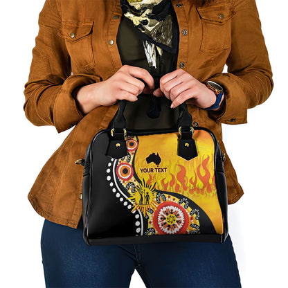 Australia Bushfire Aboriginal Personalised Shoulder Handbag Bush Fire Dreaming