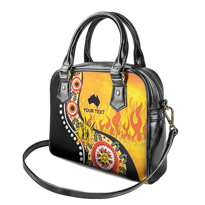 Australia Bushfire Aboriginal Personalised Shoulder Handbag Bush Fire Dreaming