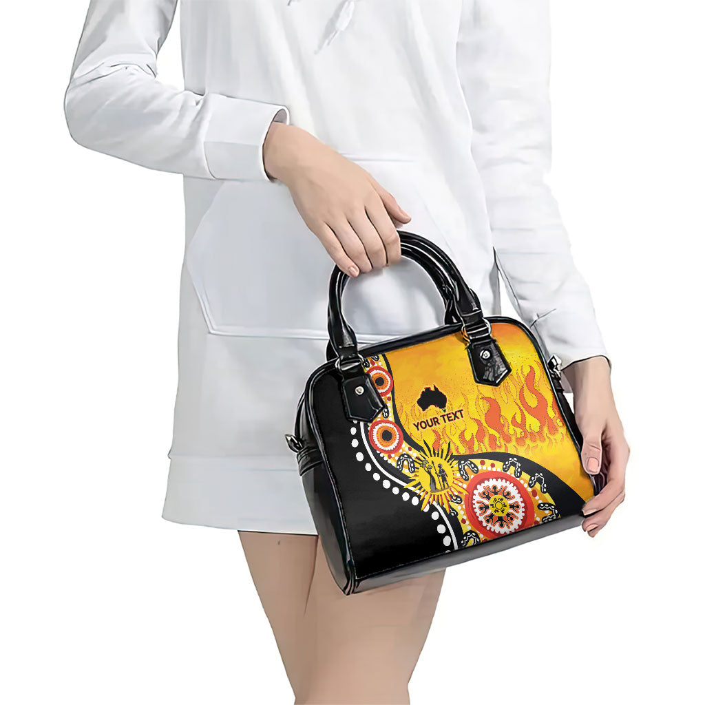 Australia Bushfire Aboriginal Personalised Shoulder Handbag Bush Fire Dreaming