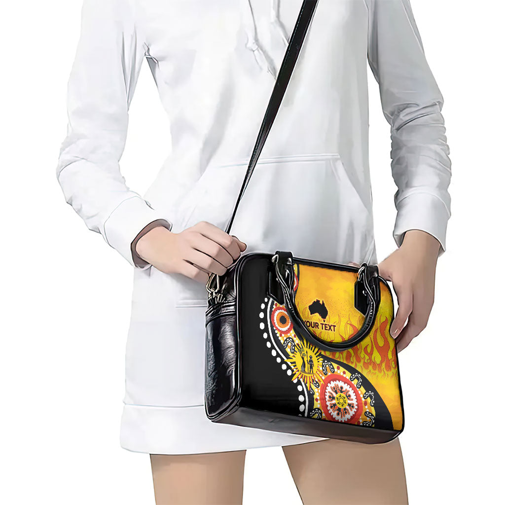 Australia Bushfire Aboriginal Personalised Shoulder Handbag Bush Fire Dreaming