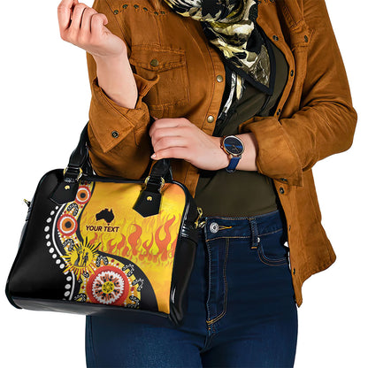 Australia Bushfire Aboriginal Personalised Shoulder Handbag Bush Fire Dreaming