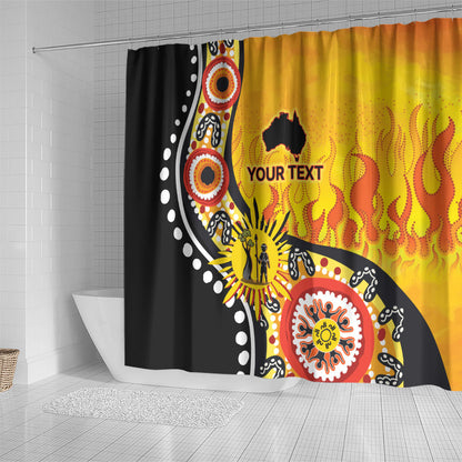Australia Bushfire Aboriginal Personalised Shower Curtain Bush Fire Dreaming
