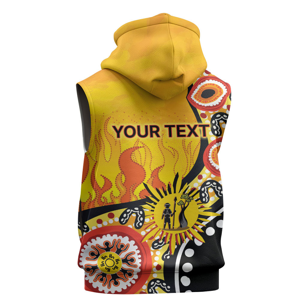 Australia Bushfire Aboriginal Personalised Sleeveless Hoodie Bush Fire Dreaming