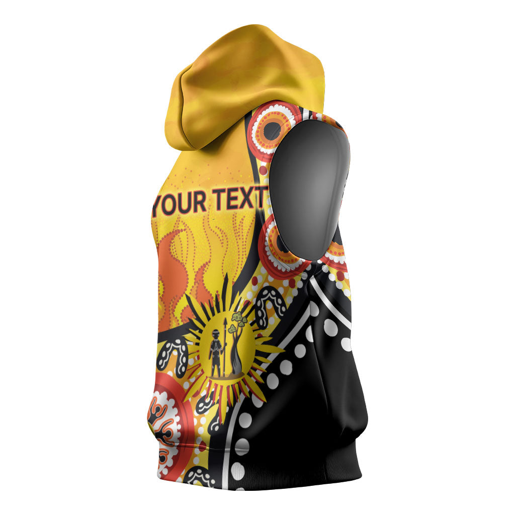 Australia Bushfire Aboriginal Personalised Sleeveless Hoodie Bush Fire Dreaming