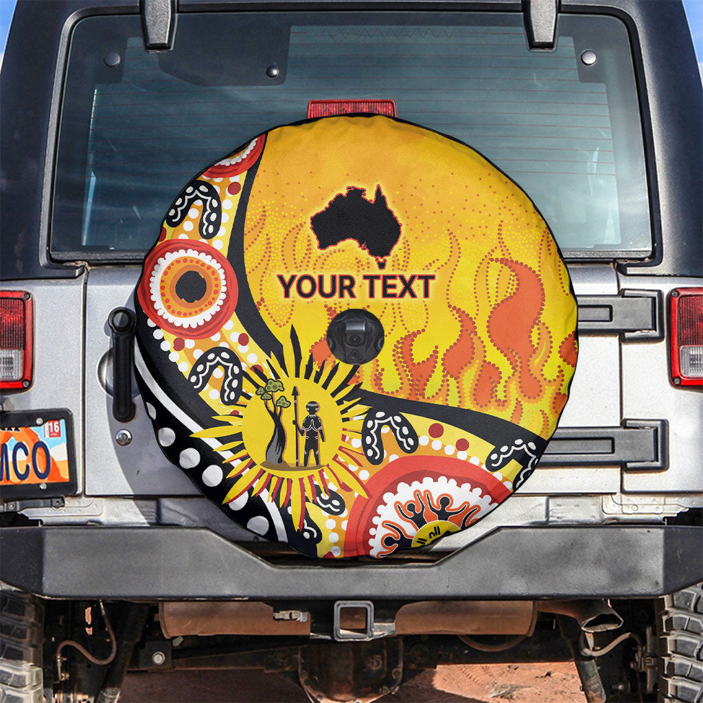 Australia Bushfire Aboriginal Personalised Spare Tire Cover Bush Fire Dreaming