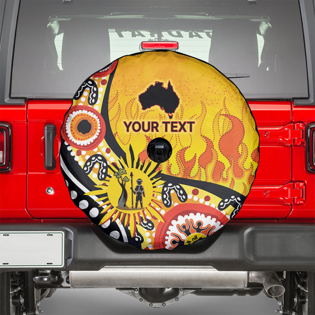 Australia Bushfire Aboriginal Personalised Spare Tire Cover Bush Fire Dreaming