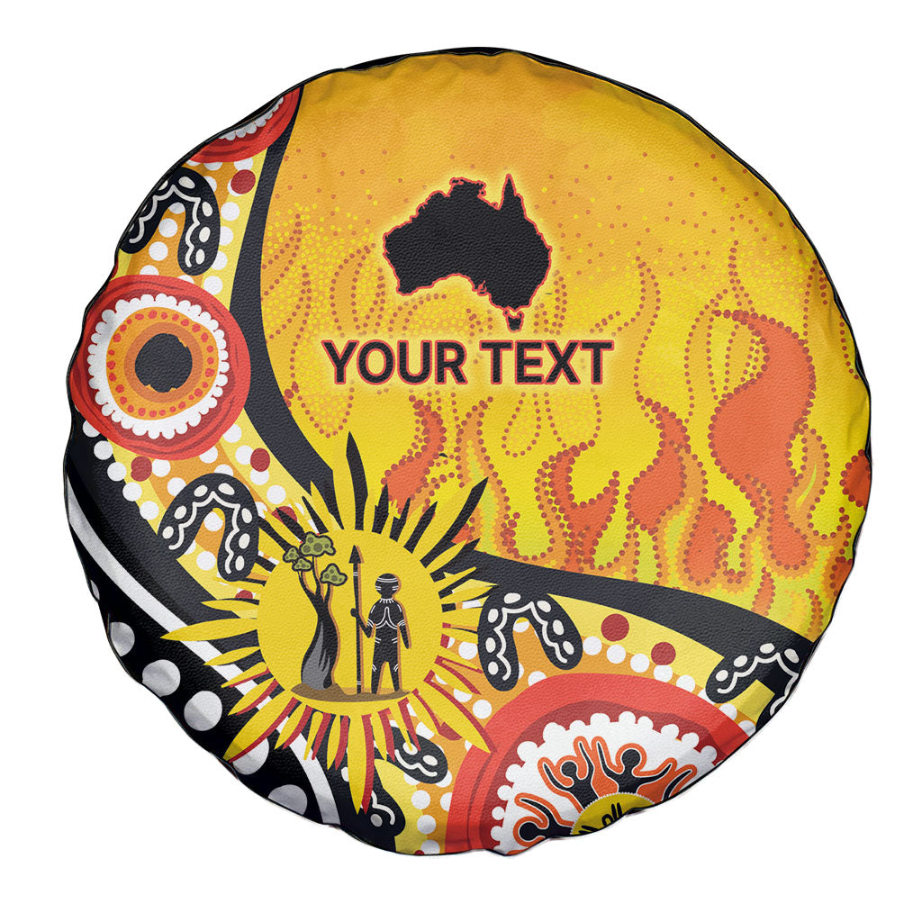 Australia Bushfire Aboriginal Personalised Spare Tire Cover Bush Fire Dreaming