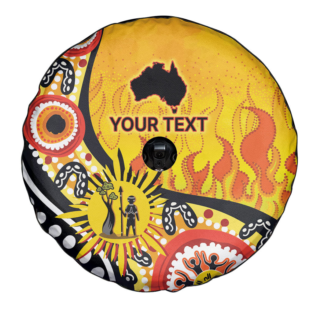 Australia Bushfire Aboriginal Personalised Spare Tire Cover Bush Fire Dreaming