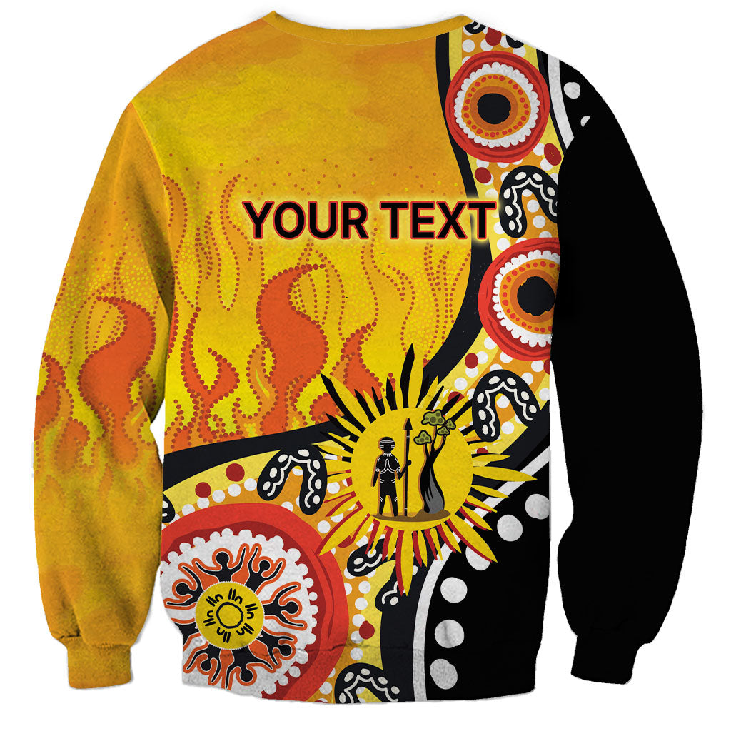 Australia Bushfire Aboriginal Personalised Sweatshirt Bush Fire Dreaming