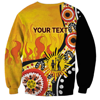 Australia Bushfire Aboriginal Personalised Sweatshirt Bush Fire Dreaming